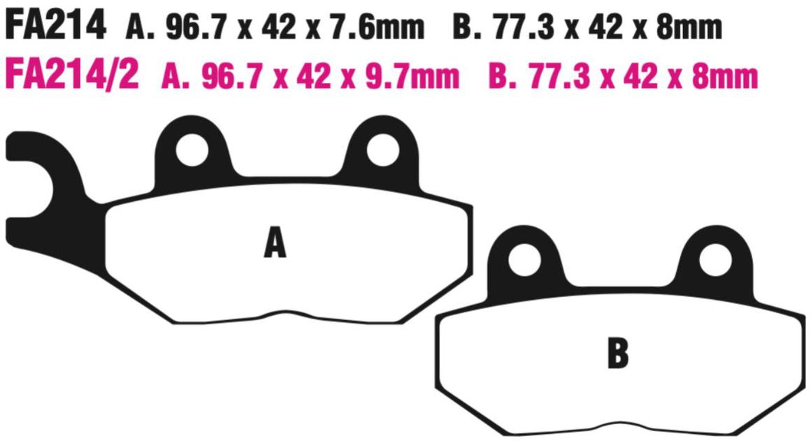 EBC Double-H Sintered Disc Pad Set - FA214/2HH