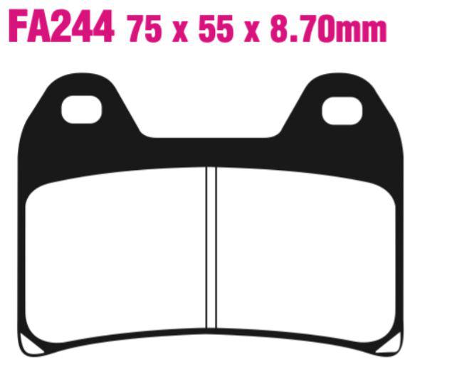 EBC Double-H Sintered Disc Pad Set - FA244HH