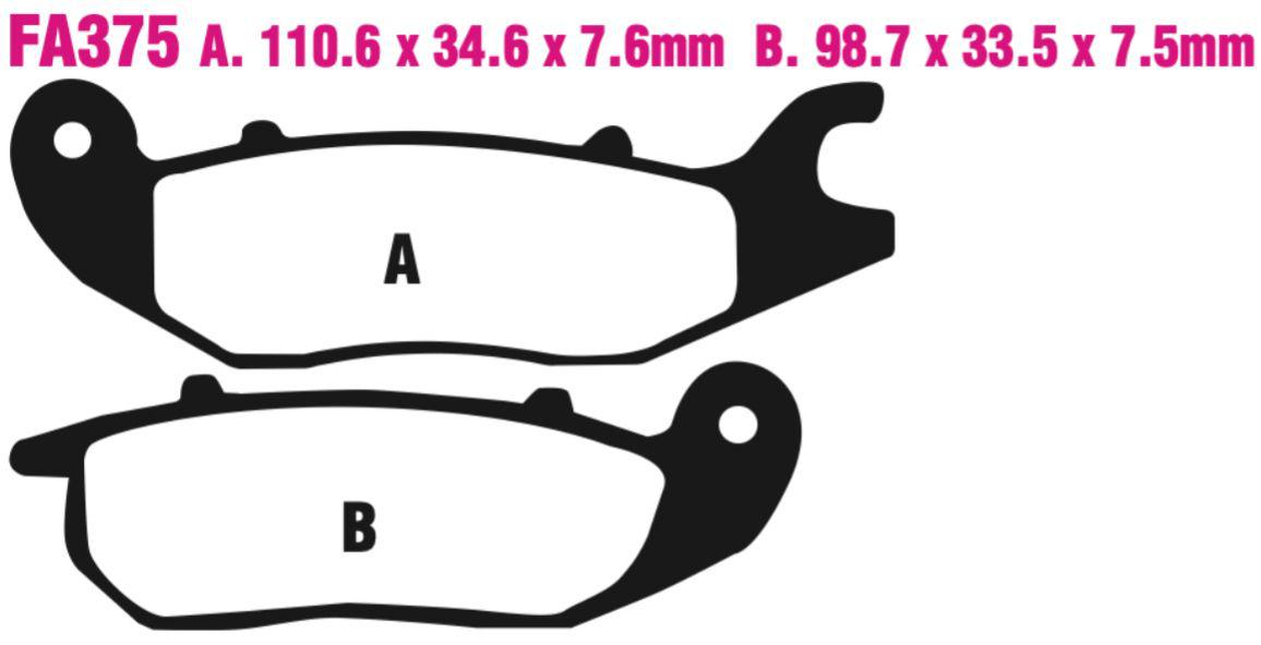 EBC Double-H Sintered Disc Pad Set - FA375HH
