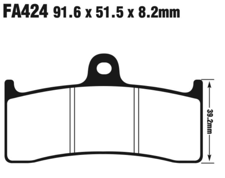EBC Double-H Sintered Disc Pad Set - FA424HH