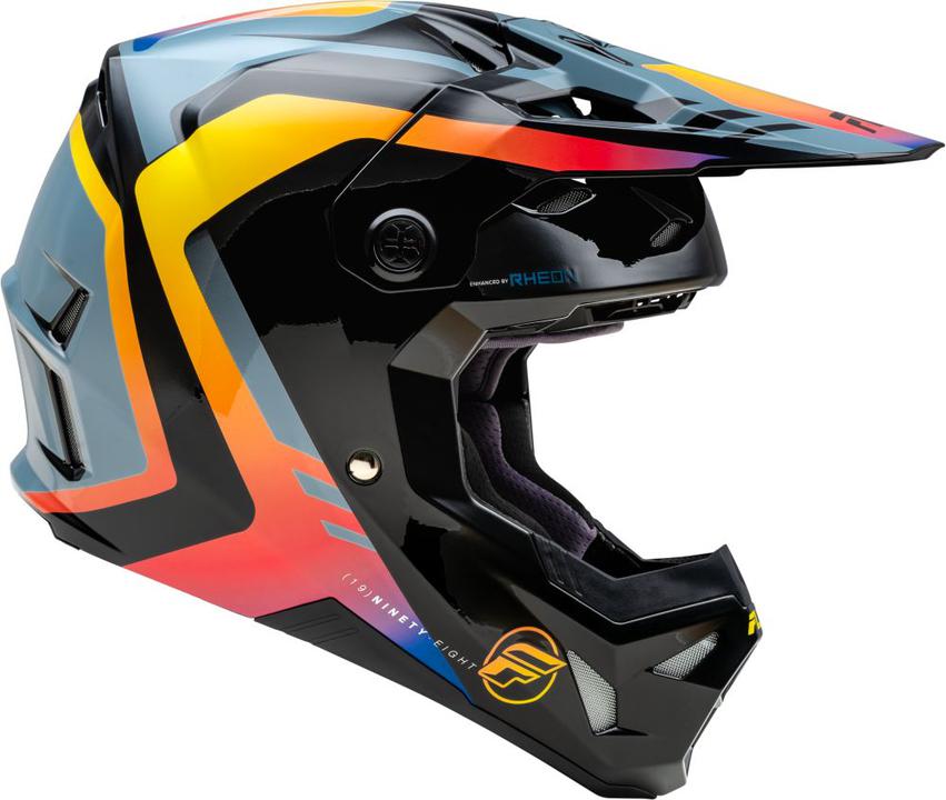 Fly MX24 Formula CP Helmet Krypton - Grey / Black / Electric Fade