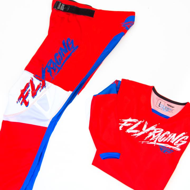 Fly 23.5 Youth Mesh Khaos Pants Red White Blue