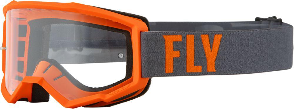 Fly Goggles Focus Grey Orange Clear Lens