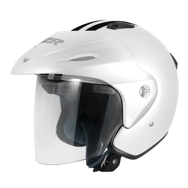 M2R 290 Open Face Helmet - Urban Pc-6 White