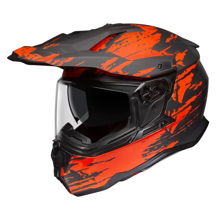 M2R Hybrid Helmet Scratch PC-8F - Orange / Black