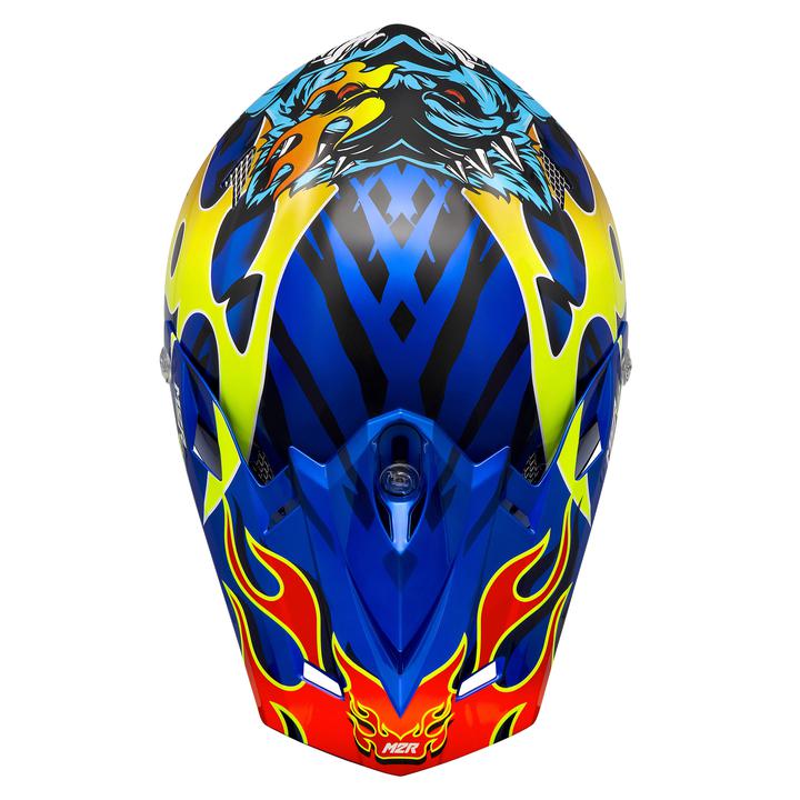 M2R X4.5 Main Event PC-2 Helmet - Red / Blue / Yellow