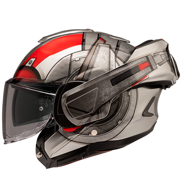 HJC F100 Modular Helmet Antman Marvel MC-1 - Black / Red