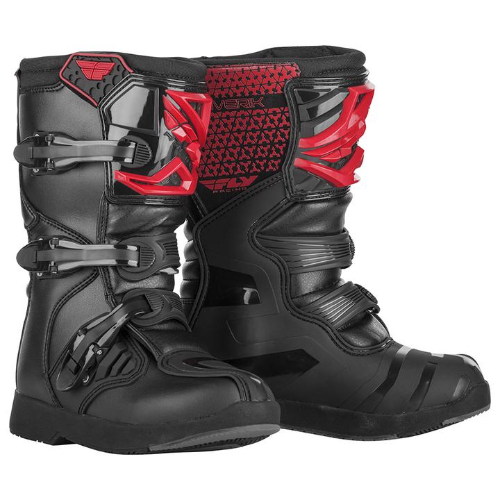 Fly Maverik Youth Boots - Red / Black