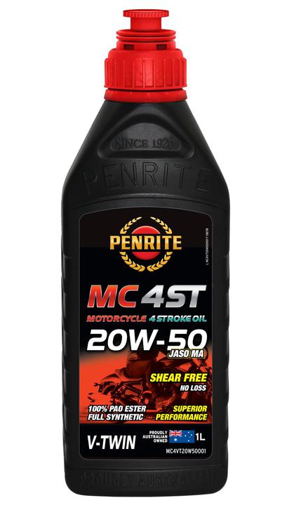 Penrite Mc-4St V-Twin 20W-50 100% Pao Ester Full Synthetic Engine Oil 1L
