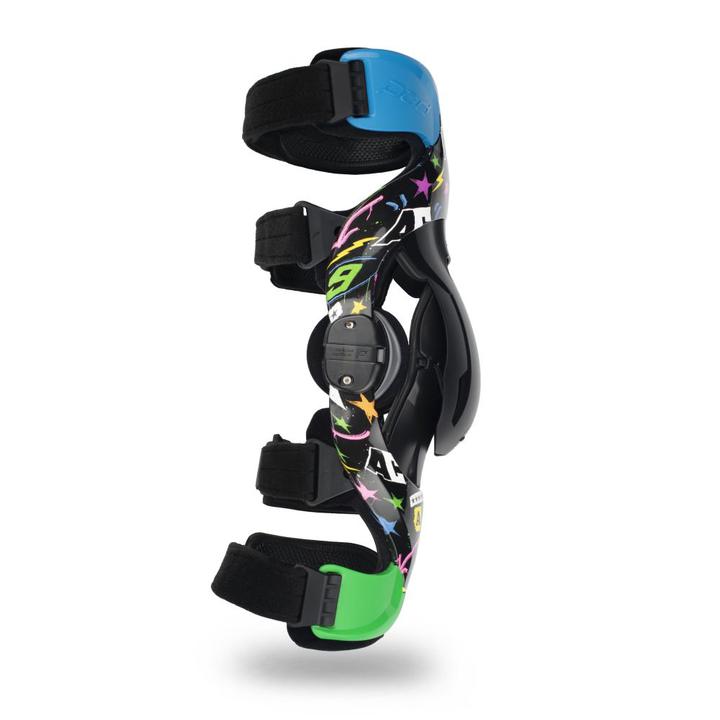 Pod K4 2.0 AC9 LE Knee Brace (Pair) - Black/Blue/Green