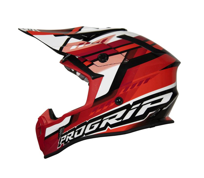Progrip 3180 Helmet - Red White