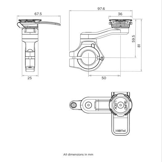 Quad Lock Motorcycle Handlebar Mount Pro