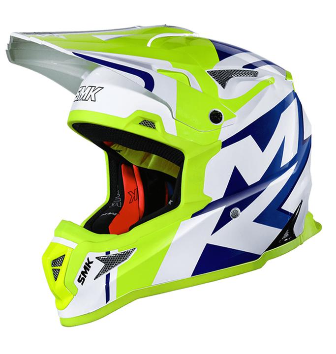 SMK Allterra Helmet X-Power - White / Blue / Yellow GL154