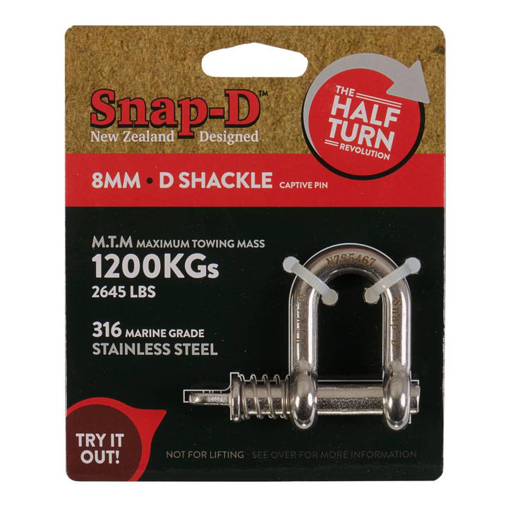 Snapd 8mm Stainless Steel D Shackle