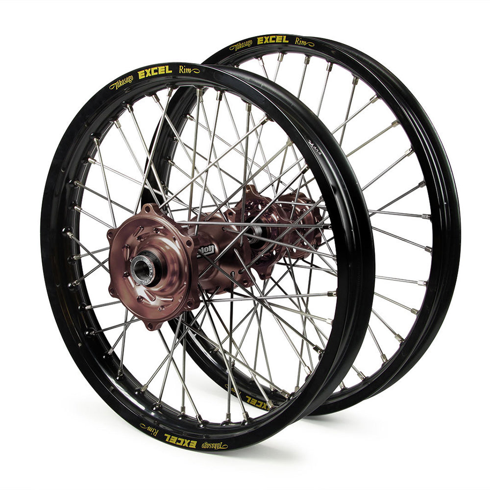 Yamaha Talon / Excel Snr MX Black Rims / Mag Hubs Wheel Set YZFx 250 2015-17 (21X1.6 / 18X2.15)