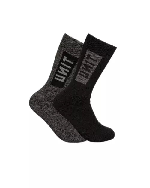Unit Ultra Thick Bamboo Socks 2Pk - Black