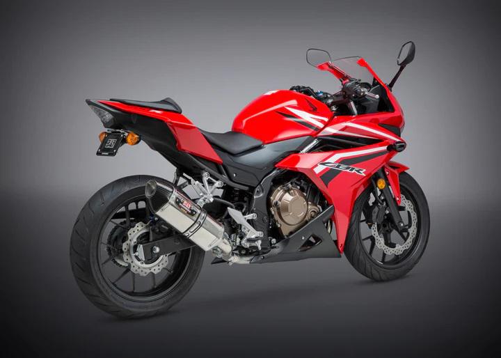 Yoshimura Honda Cbr500R 16-18/Cb500F 16-18 R-77 Stainless Slip-On Exhaust, W/ Stainless Muffler