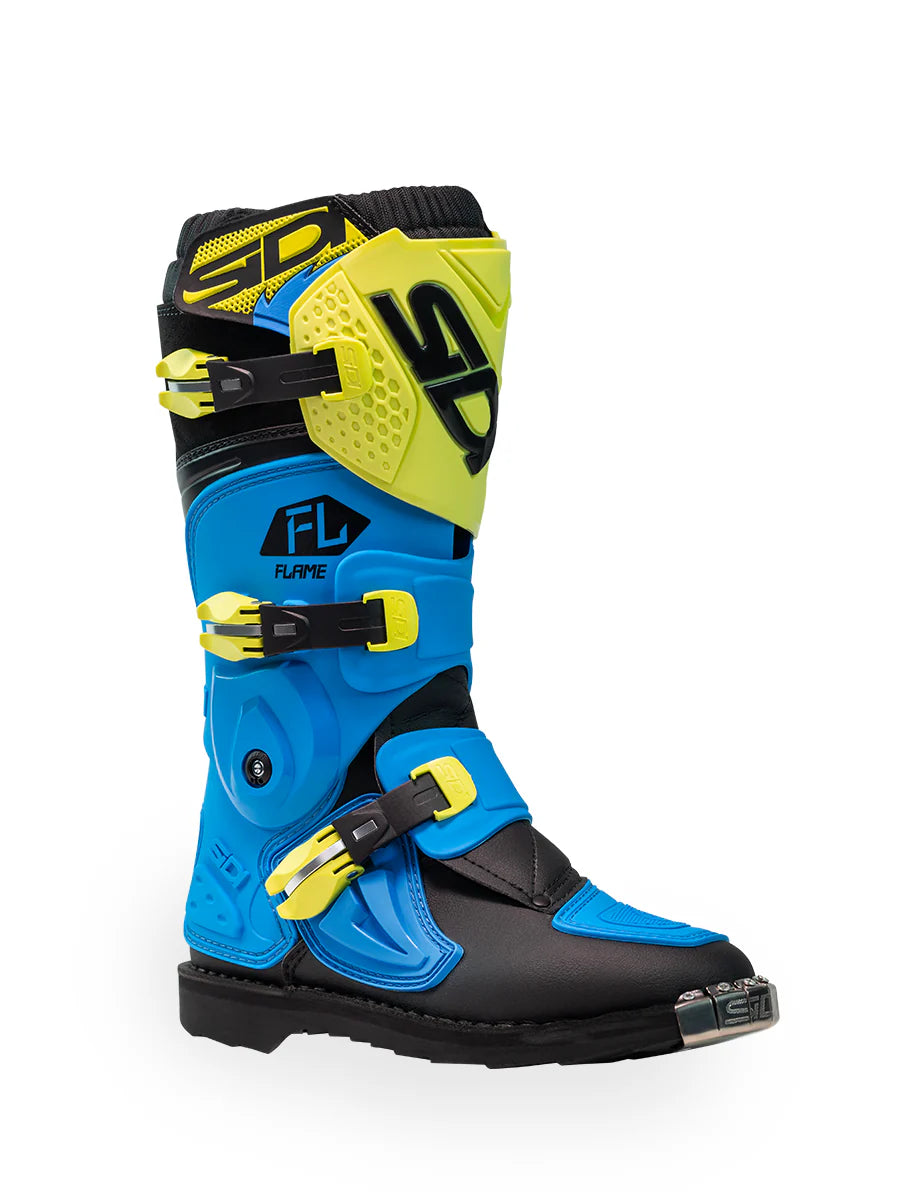 Sidi Youth Flame Boots - Blue / Lime