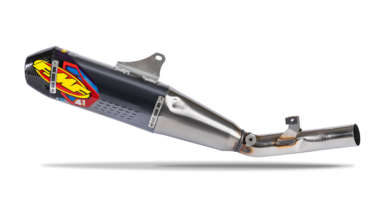 FMF Factory 4.1 RCT Slip-On Muffler Red Carbon Cap - Stainless (044497)