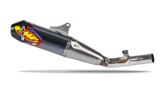 FMF Factory 4.1 RCT Slip-On Muffler Red Carbon Cap - Stainless (044497)