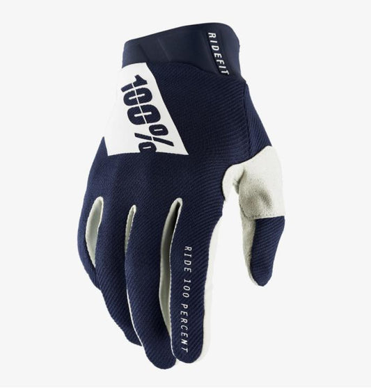 100 Percent Ridefit Glove Navy White