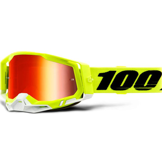 100 Percent Racecraft2 Goggle Yellow Mirror Red Lens