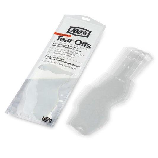 100 Percent 2.0 YTH Tear-Offs 20Pk