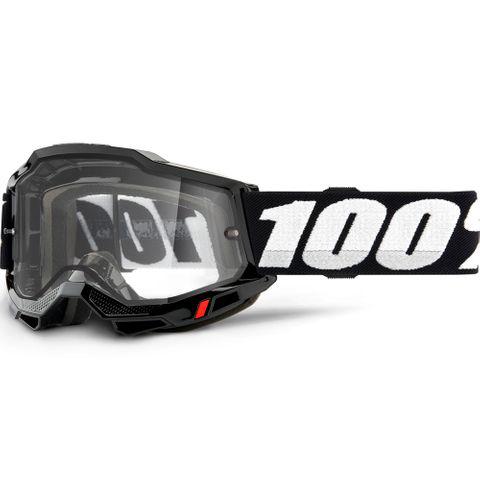 100 Percent Accuri2 Enduro Moto Goggle Black Clear Lens