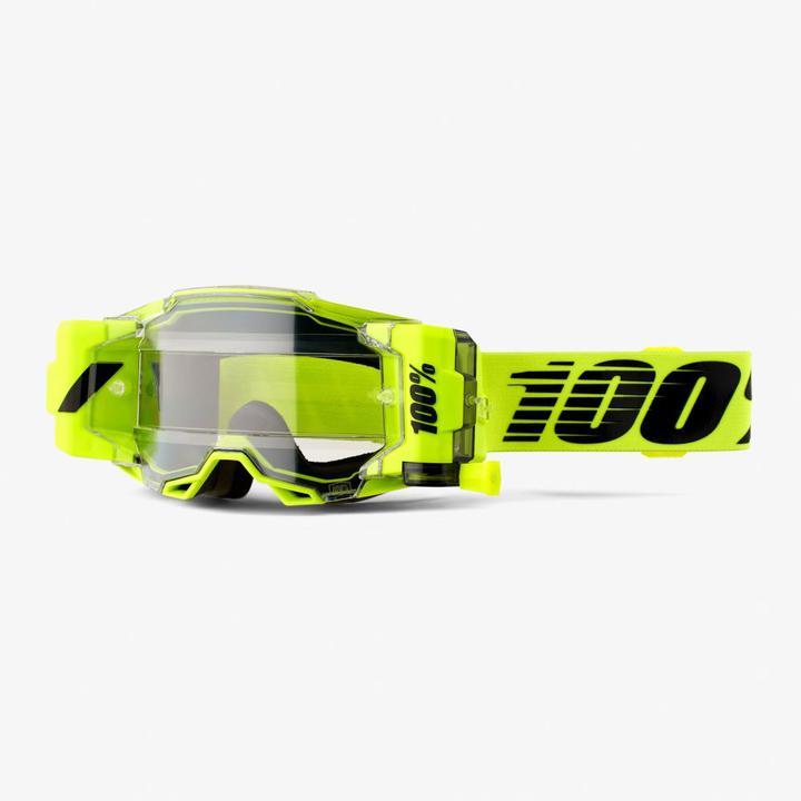 100 Percent Armega Goggle Forecast Nuclear Citrus Clear Lens