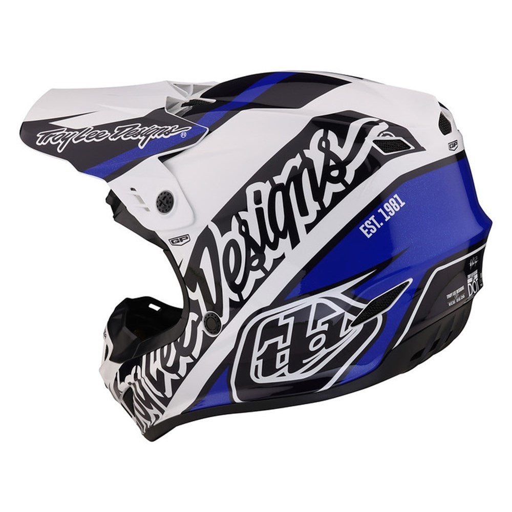 Troy Lee Designs 24.1 SE4 GP Helmet - Overload Black/White Large