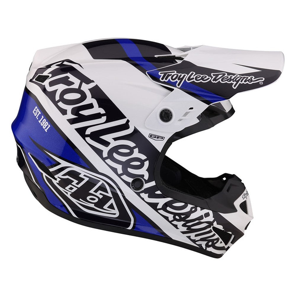 Troy Lee Designs 24.1 SE4 GP Helmet - Overload Black/White Large