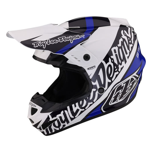 Troy Lee Designs 24.1 SE4 GP Helmet - Overload Black/White Large