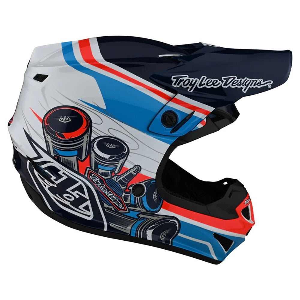 Troy Lee Designs SE4 Helmet - Skooly Blue Orange