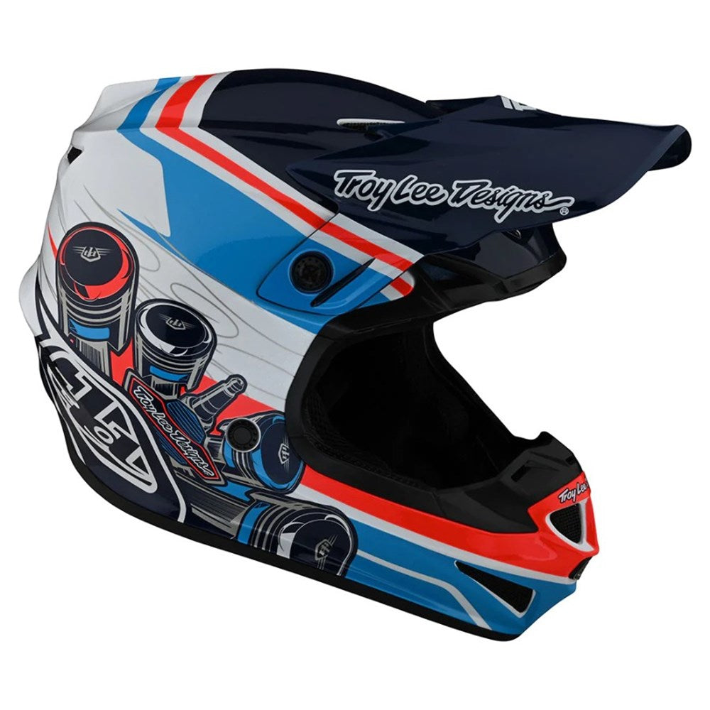 Troy Lee Designs SE4 Helmet - Skooly Blue Orange