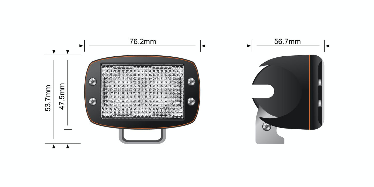 Stedi 10W Mini V2 LED Amber Flood Light