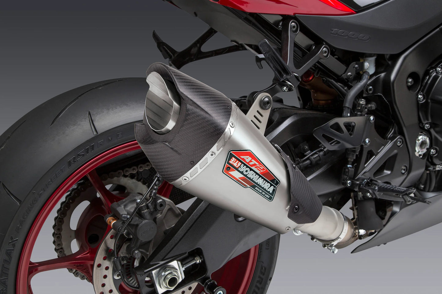 Yoshimura AT2 Stainless Slip-On Exhaust & Muffler - Suzuki GSX-R1000 17-25