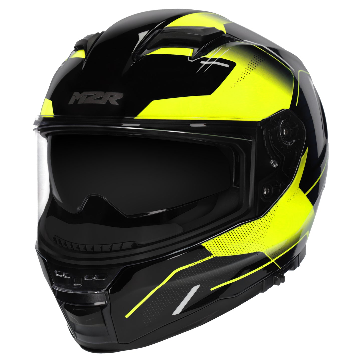 M2R Sabre Inception PC-3 Helmet - Black / Hi-Vis