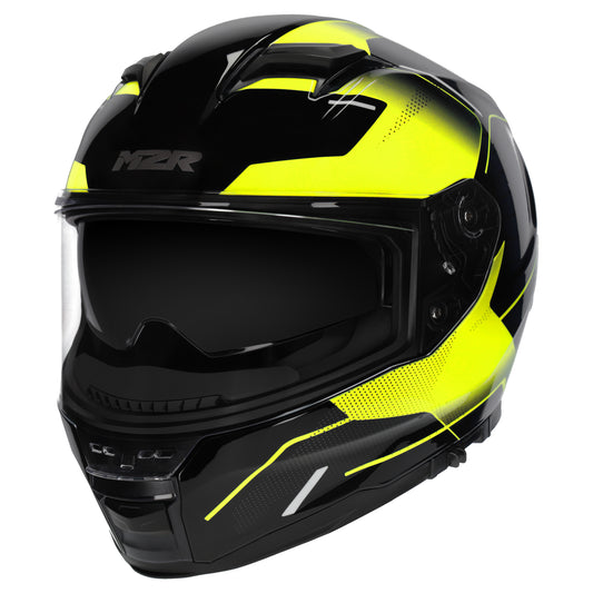M2R Sabre Inception PC-3 Helmet - Black / Hi-Vis