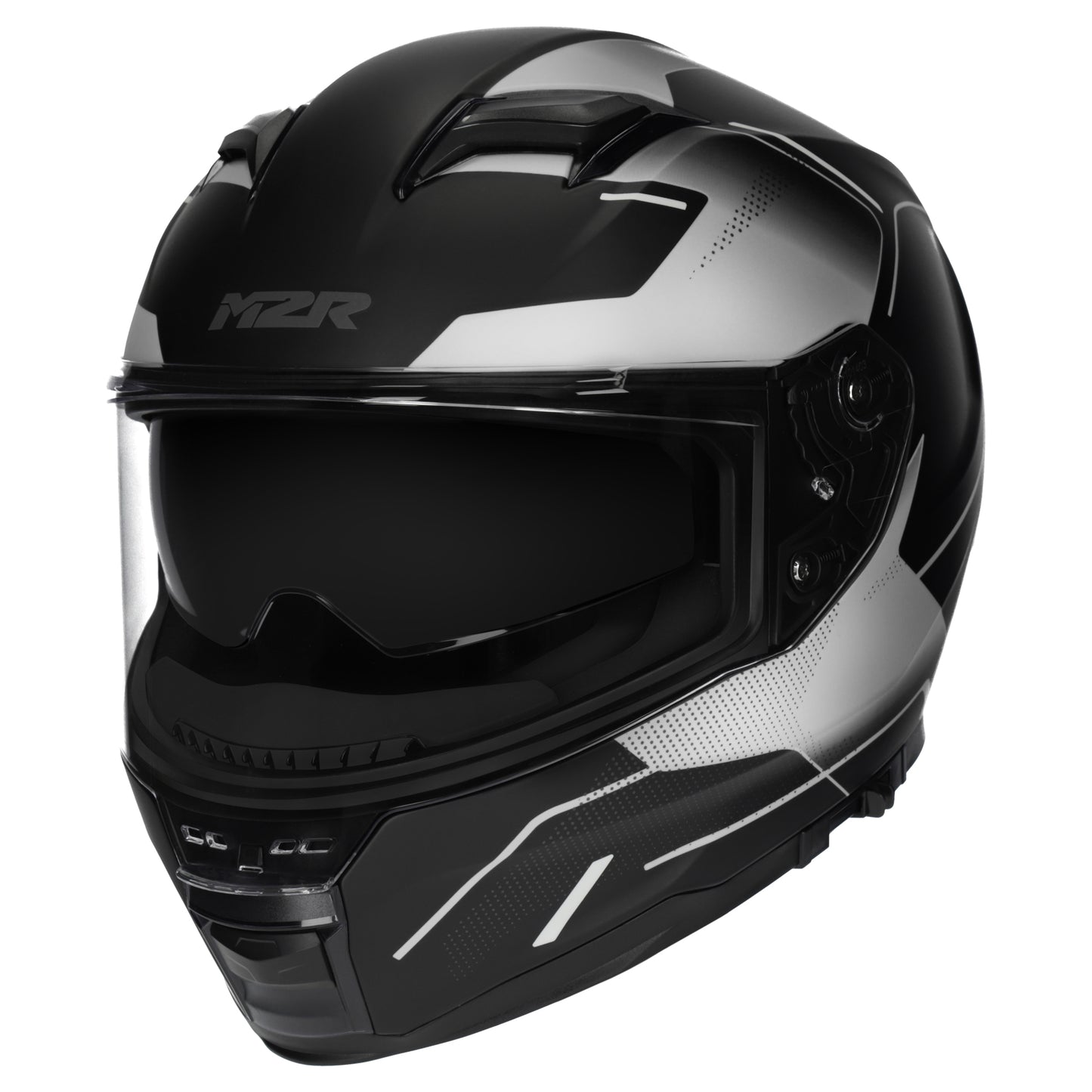 M2R Sabre Inception PC-5F Helmet - Black / Silver