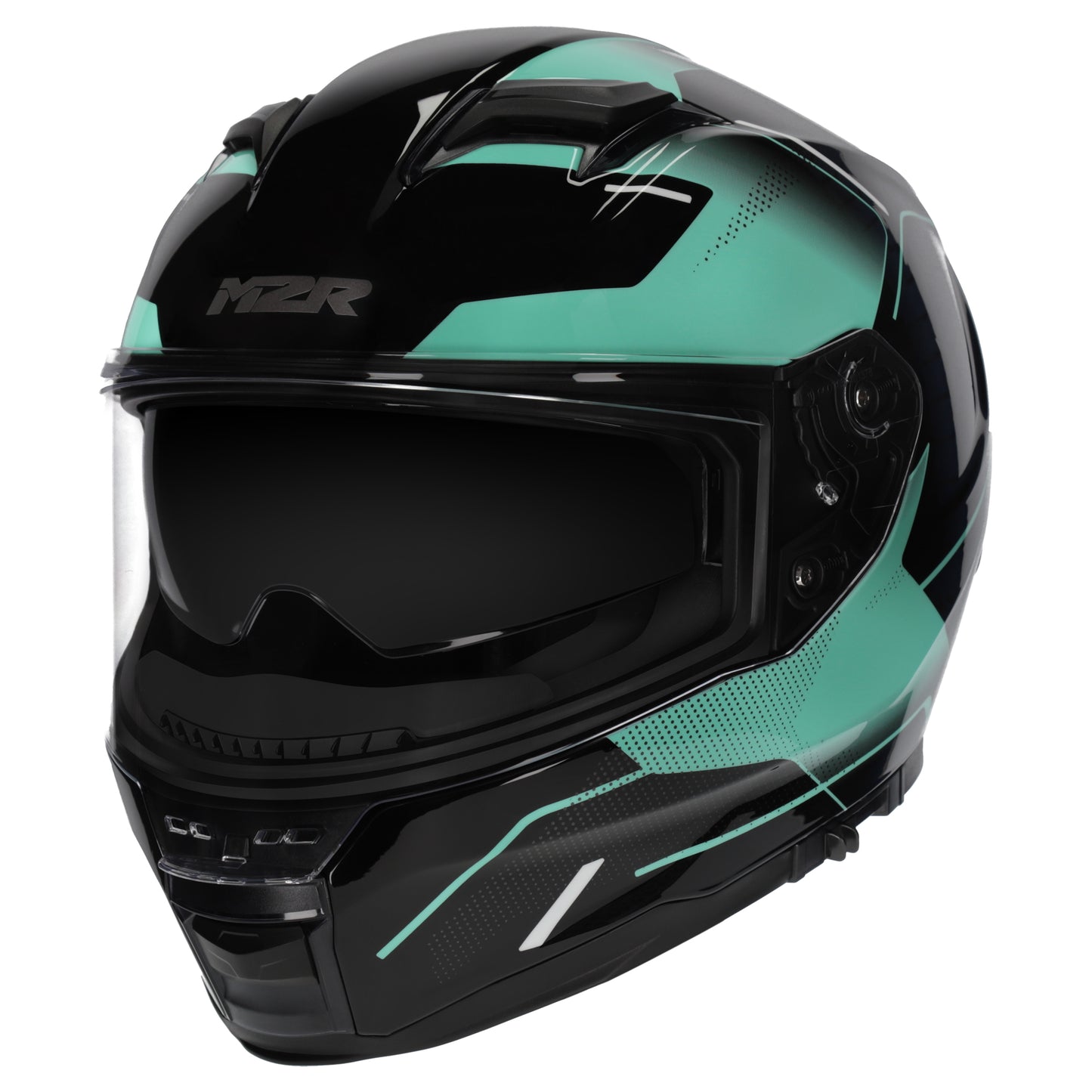 M2R Sabre Inception PC-9 Helmet - Black / Teal
