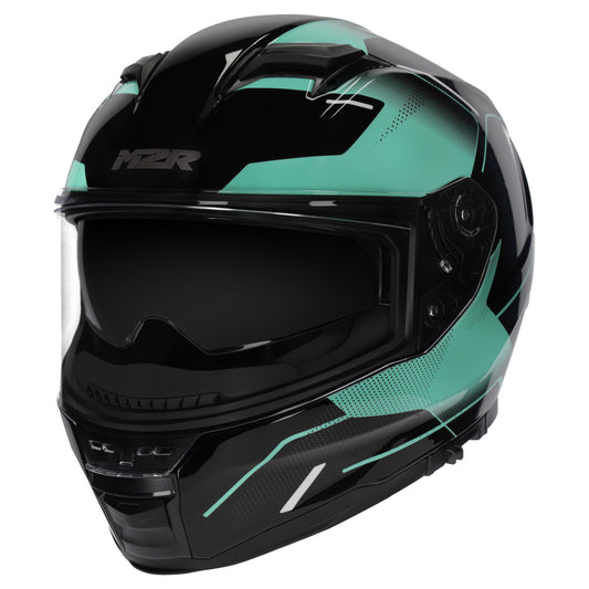 M2R Sabre Inception PC-9 Helmet - Black / Teal