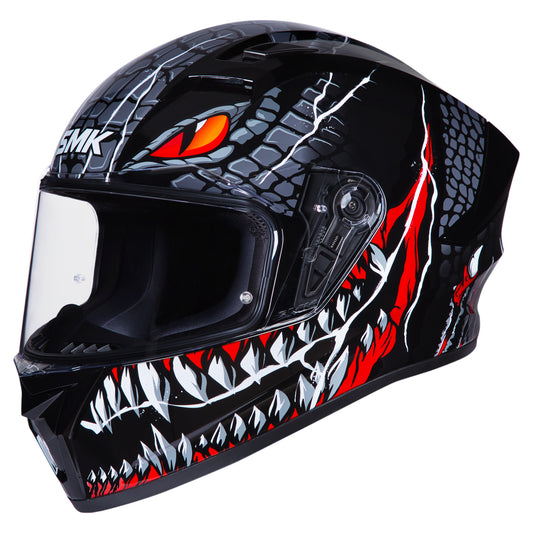 SMK Stellar Taotei Helmet - Black / Red GL263