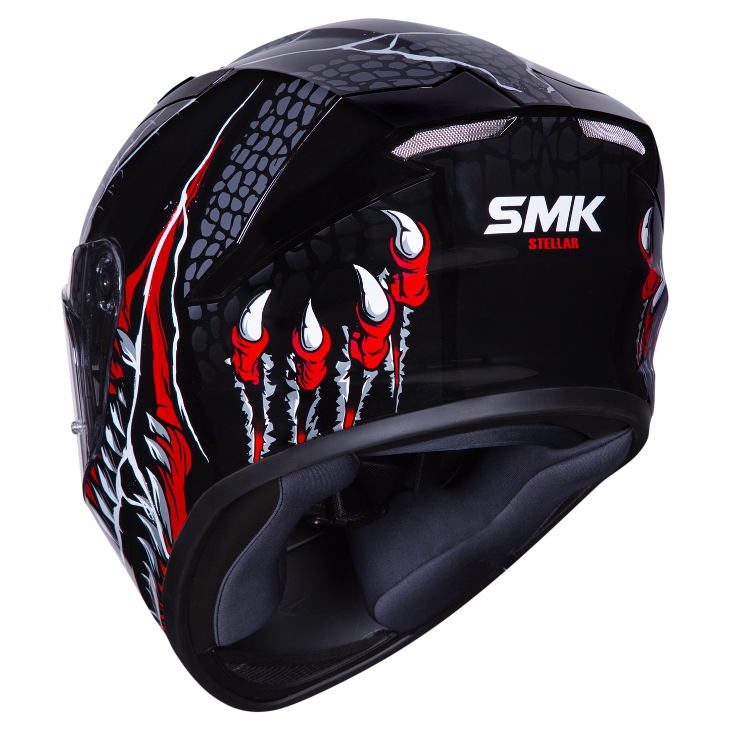 SMK Stellar Taotei Helmet - Black / Red GL263