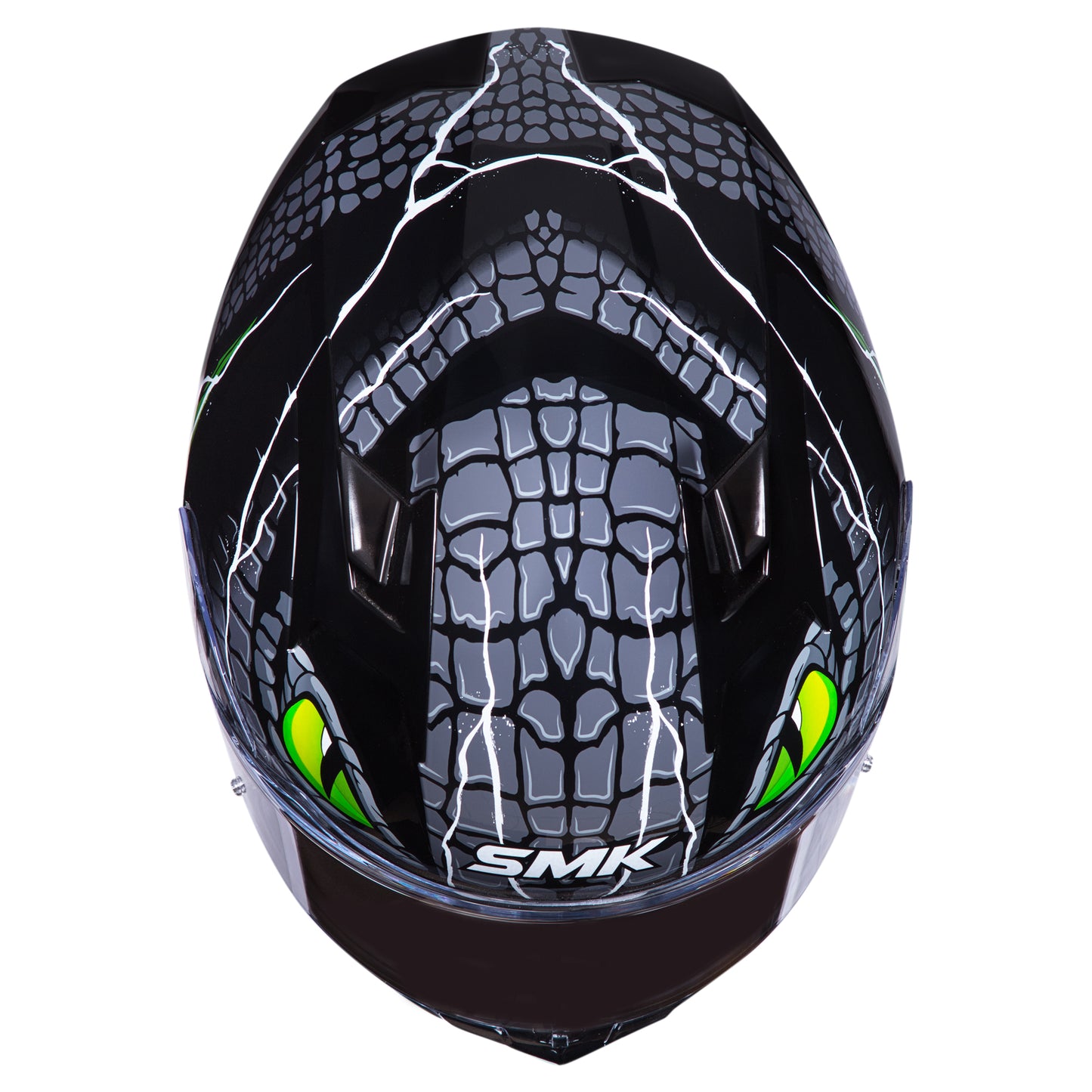 SMK Stellar Taotei Helmet - Black / Green GL268