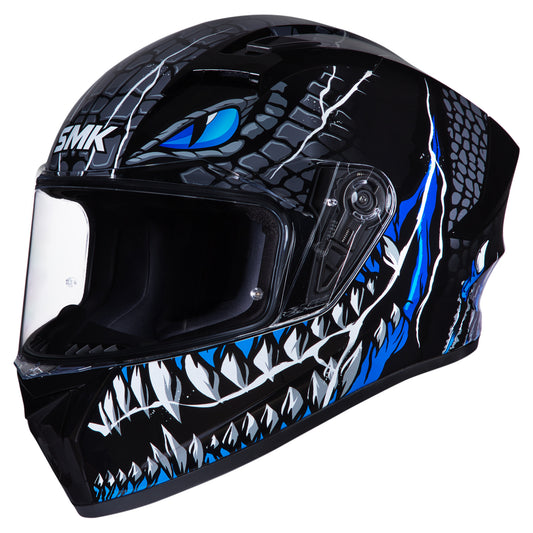 SMK Stellar Taotei Helmet - Black / Blue GL265