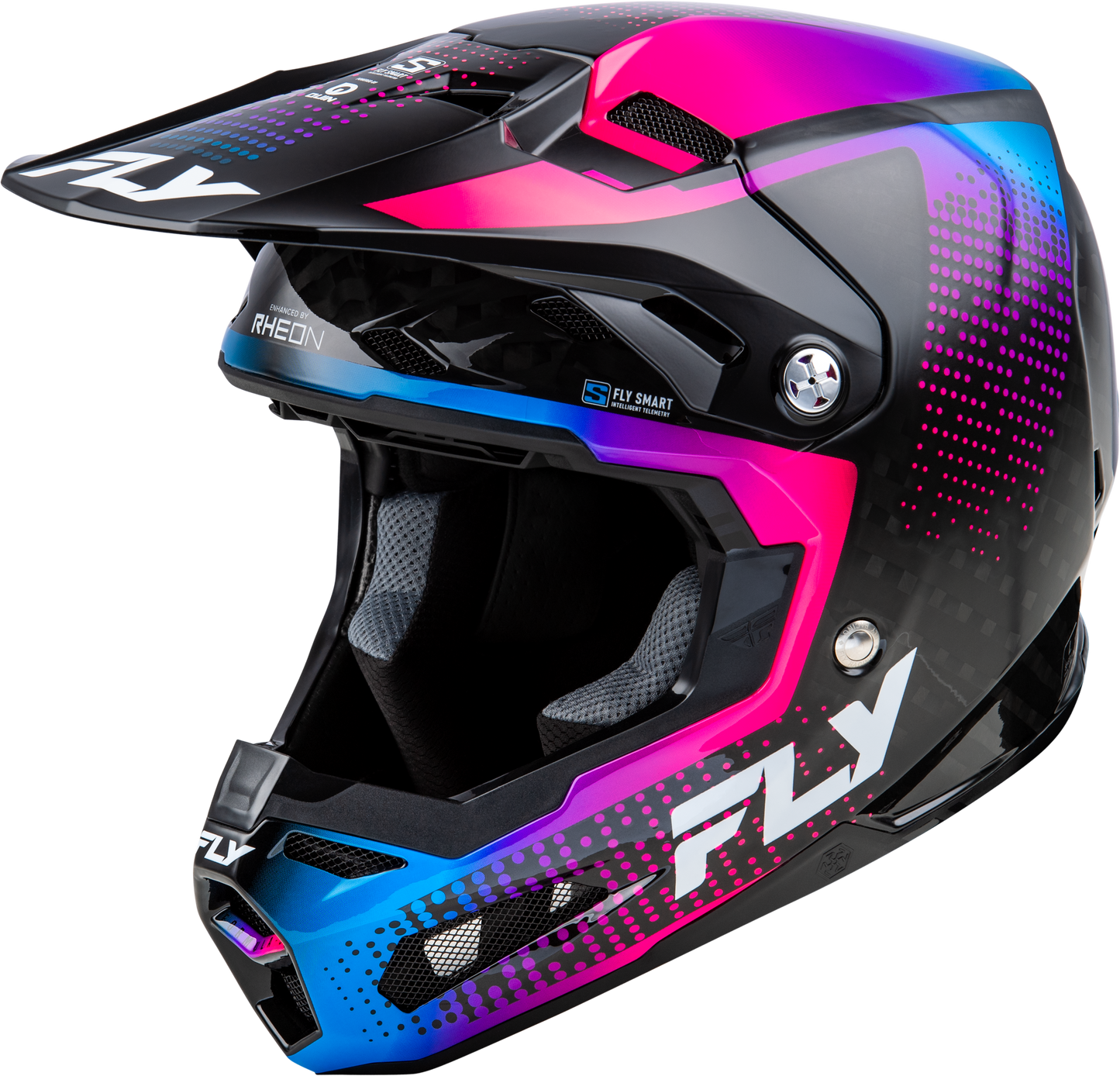 Fly Youth Formula S Protocol Helmet - Blue/ Pink