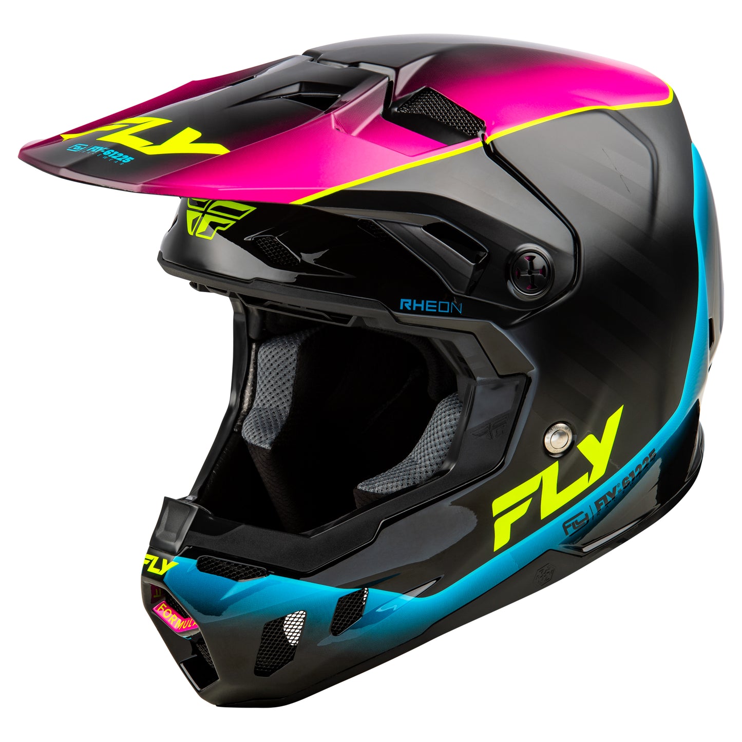 Fly Formula CC L.E Underglow Helmet - Black / Pink / Blue