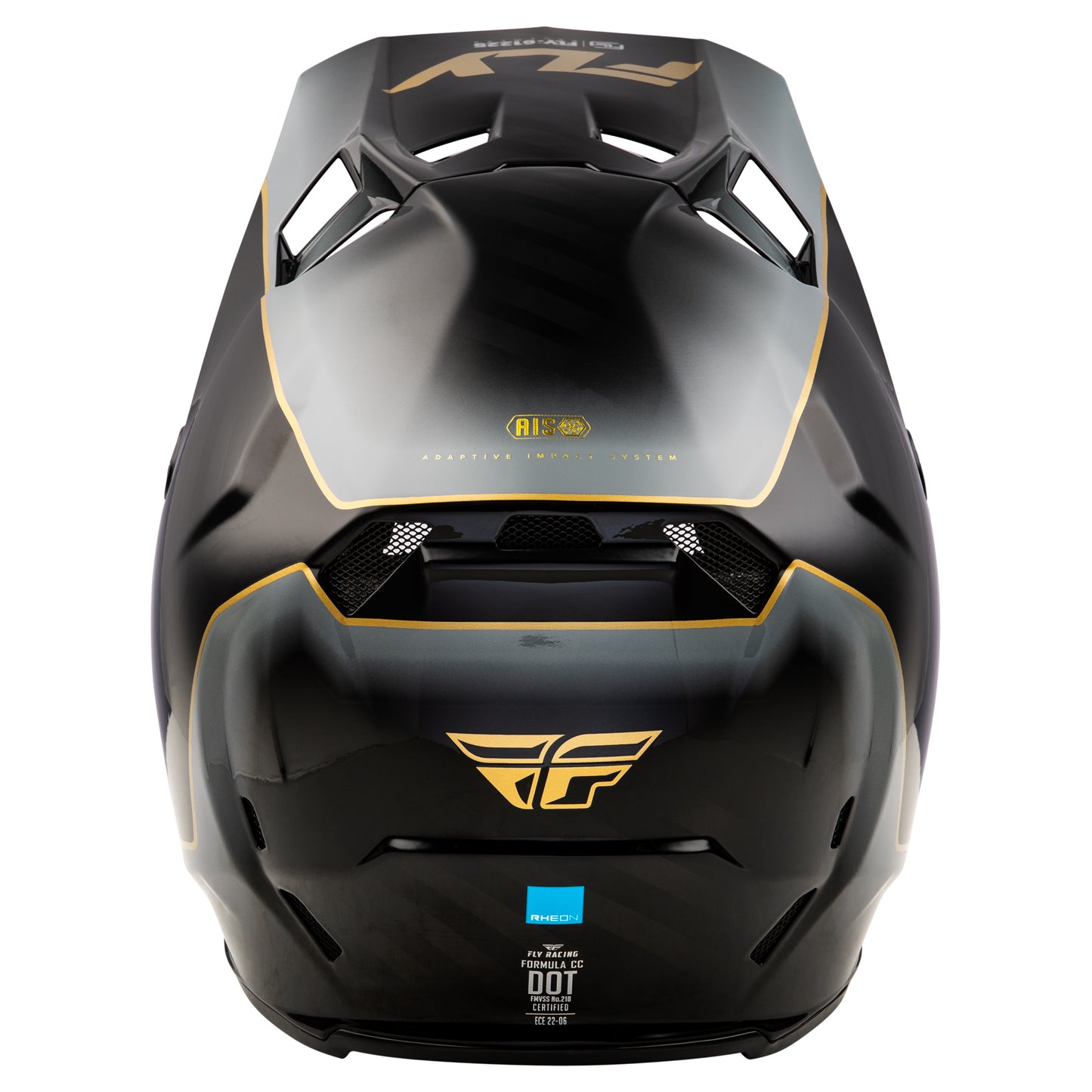 Fly Formula CC L.E Underglow Helmet - Black / Grey / Gold