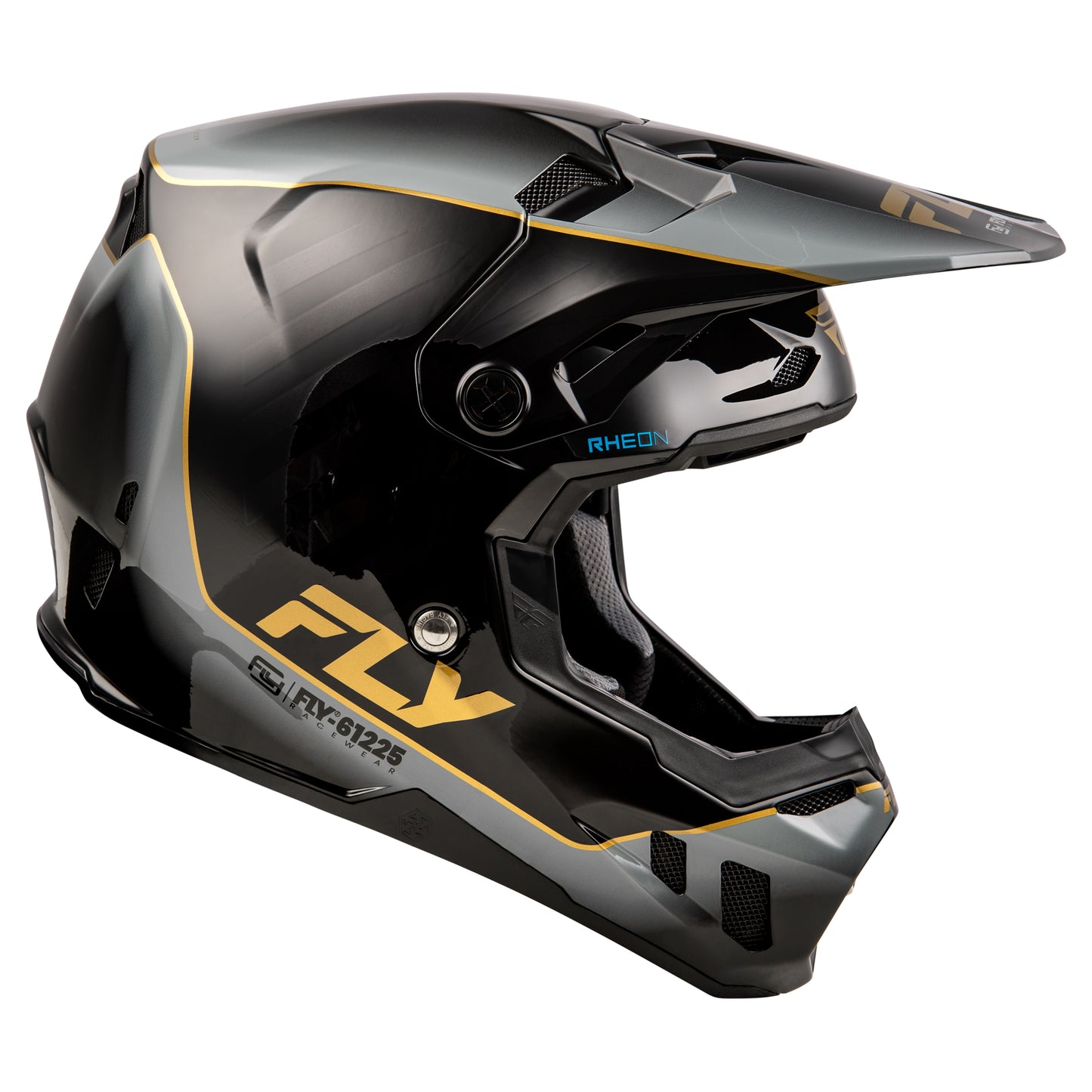 Fly Formula CC L.E Underglow Helmet - Black / Grey / Gold