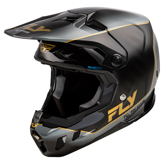 Fly Formula CC L.E Underglow Helmet - Black / Grey / Gold